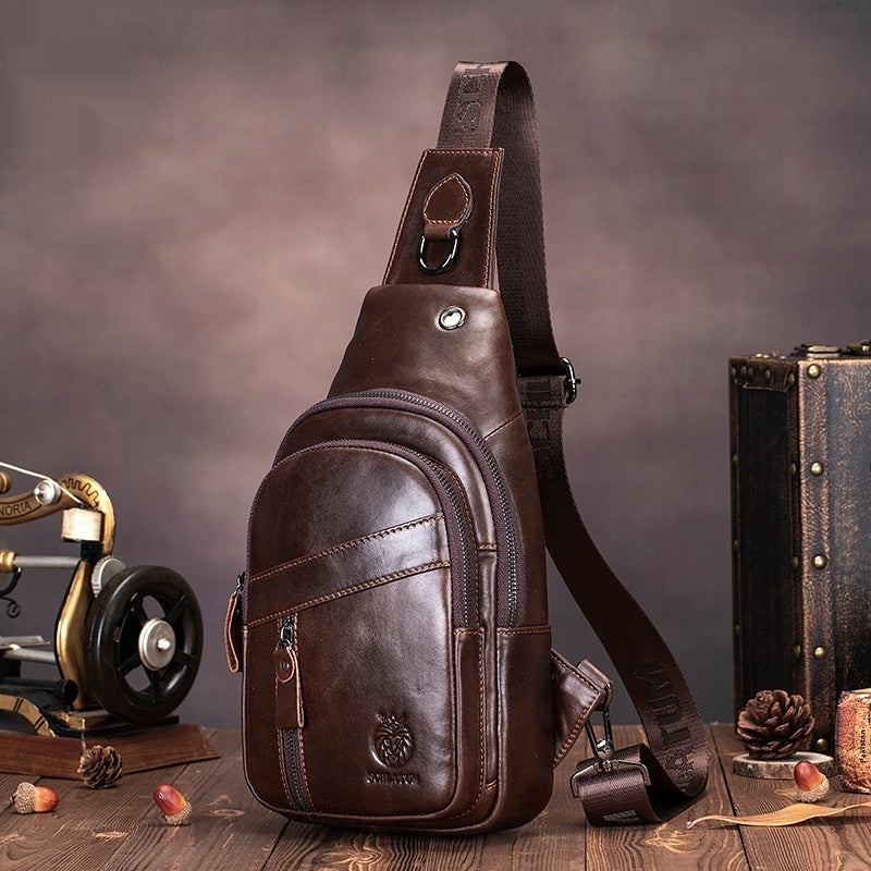 Retro-Umhängetasche für Herren aus Rindsleder | LuxeStyle