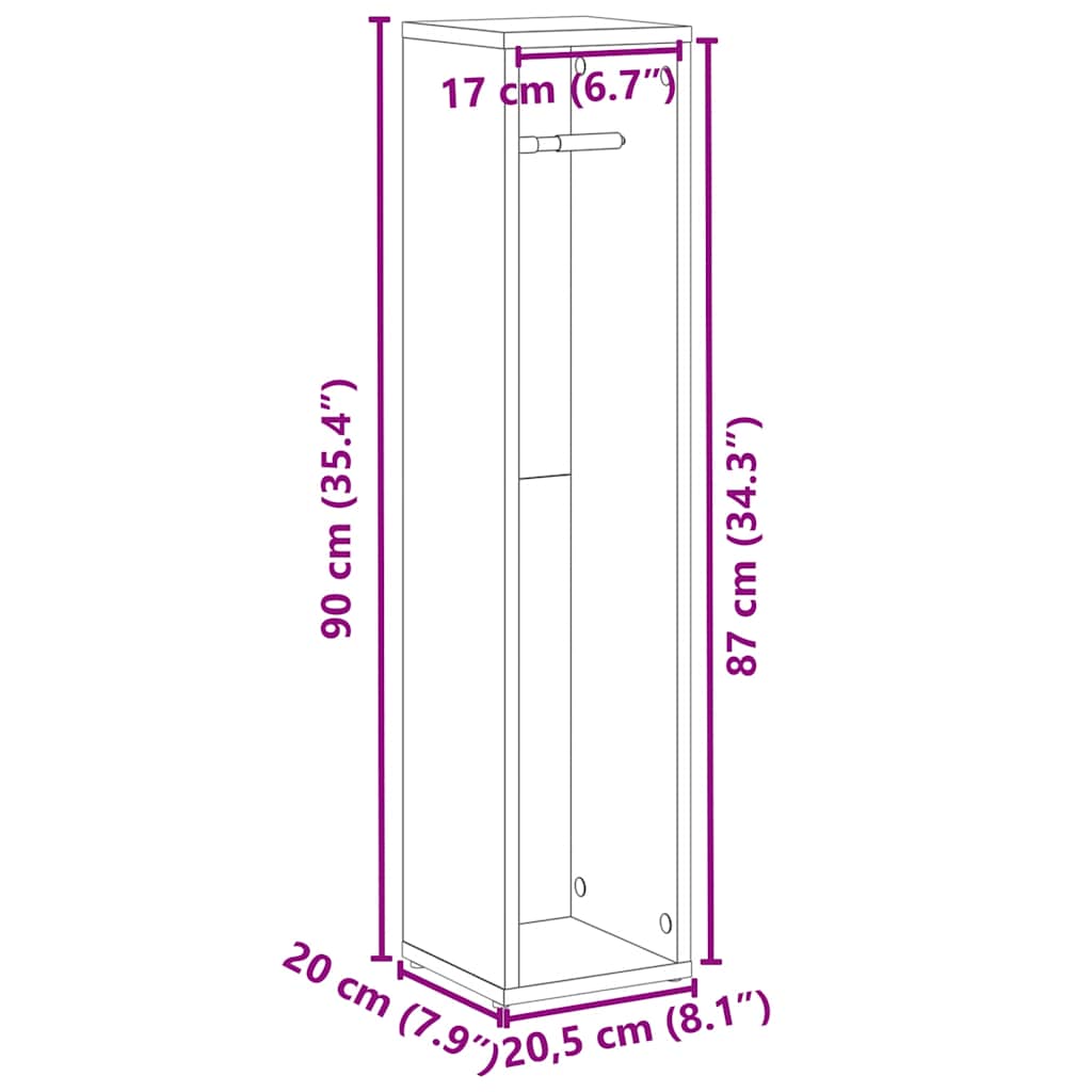 Badezimmerschrank mit Rollenhalter