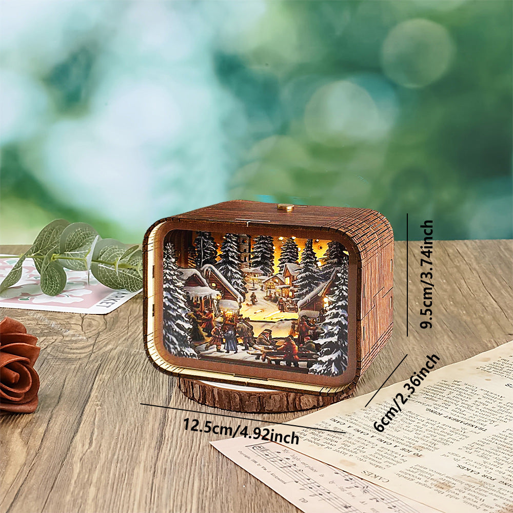 3D Holz geschnitztes Nachtlicht