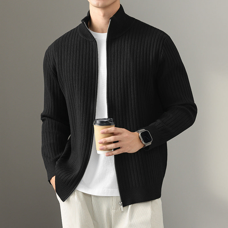 Herren Anti-Pilling Strickjacke mit Reissverschluss