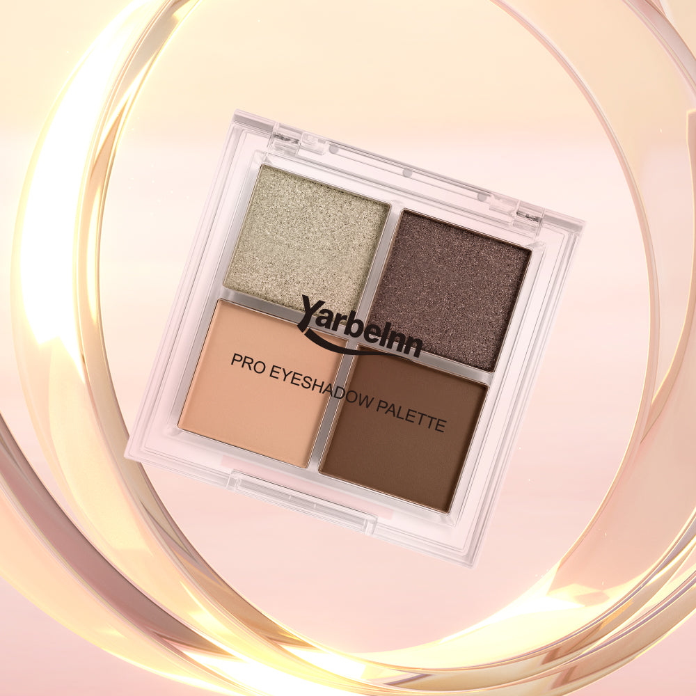 4-Ton Eyeshadowpalette mit Erde-Ton & Traubenfarbe, Multifunktional
