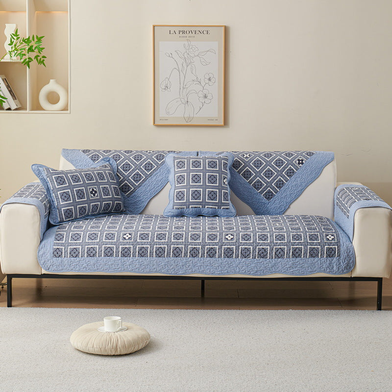 Sofaabdeckung aus Baumwolle, rutschfest, alljährlich – Bild 2 | LuxeStyle