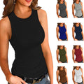 Geripptes High-Neck Tank Top für Damen