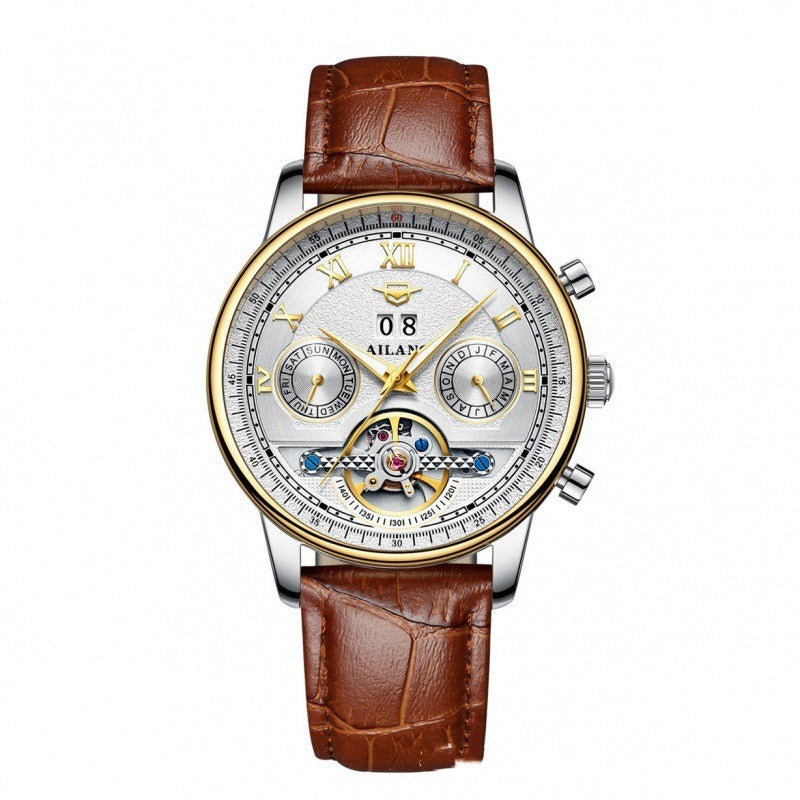Automatische Mechanische Herrenuhr Sun Moon Stars