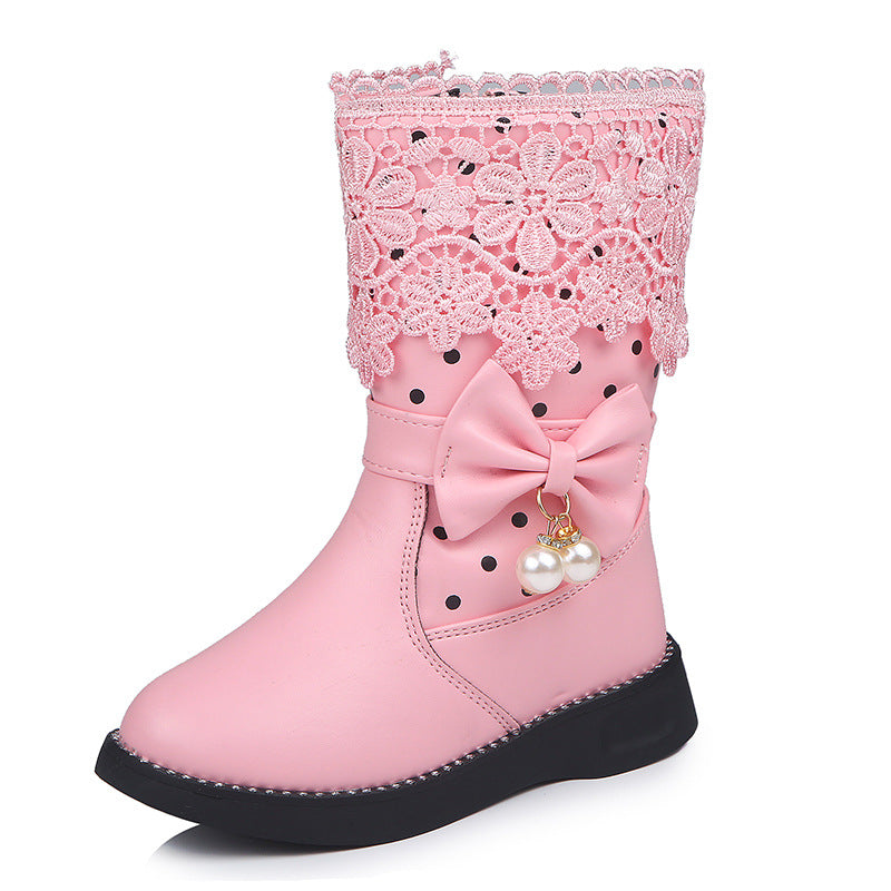 Mädchen-Winterschuhe mit Schleife – Bild 7 | LuxeStyle