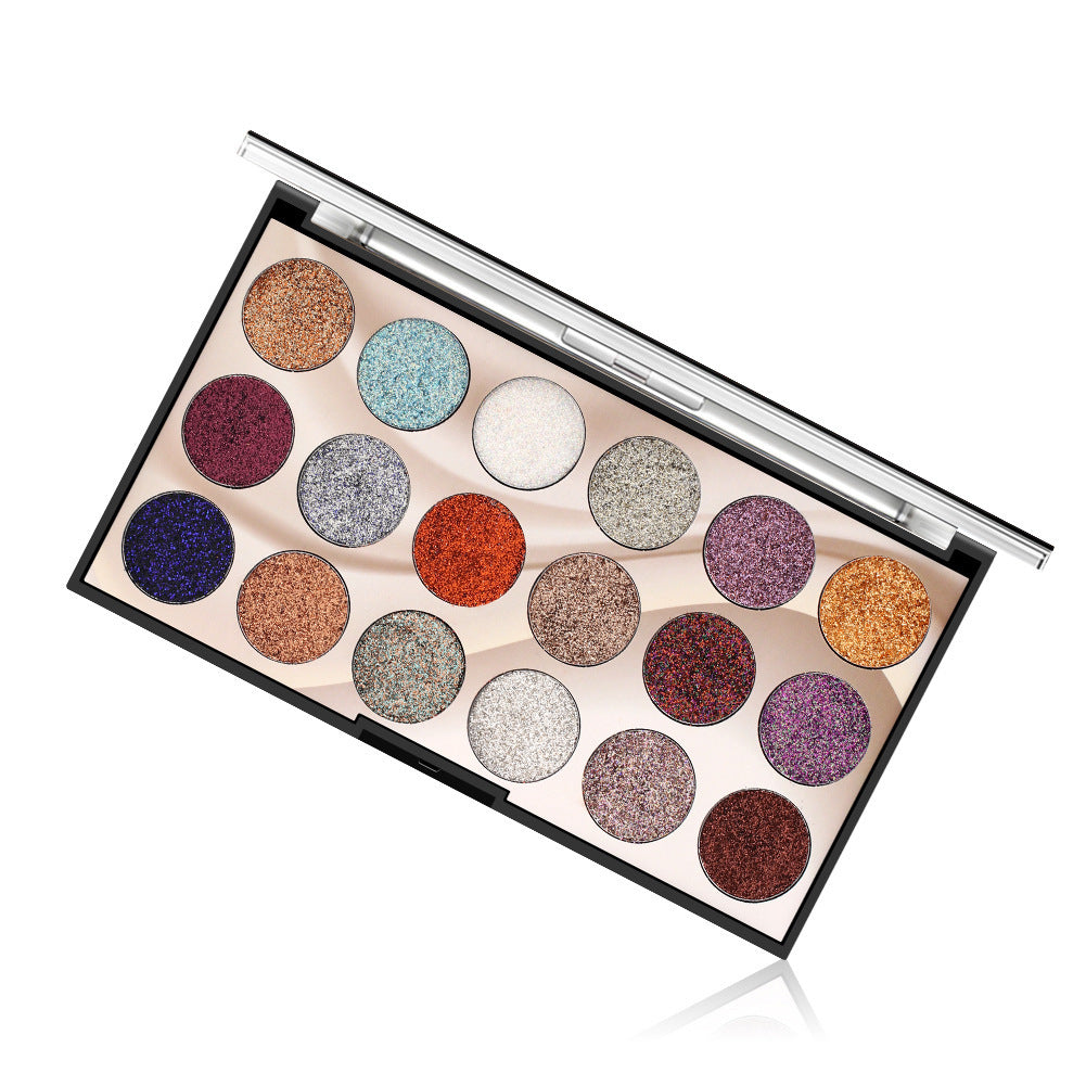 18 Farben Glitzer Lidschatten-Palette – Bild 8 | LuxeStyle