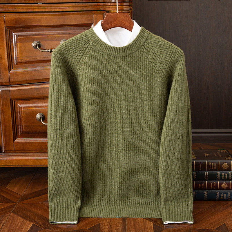 Herrenmode Crew-Neck Pullover mit Ingots Stickerei