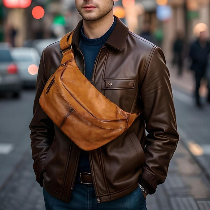 Leder-Bauchtasche für Herren – Ansicht 3