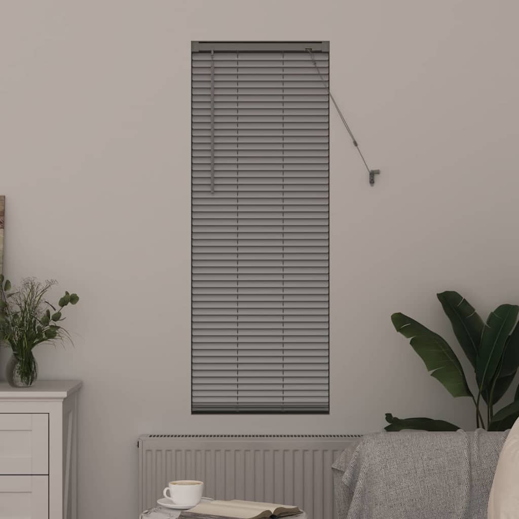 Modernes Jalousie mit Gardinen, silber