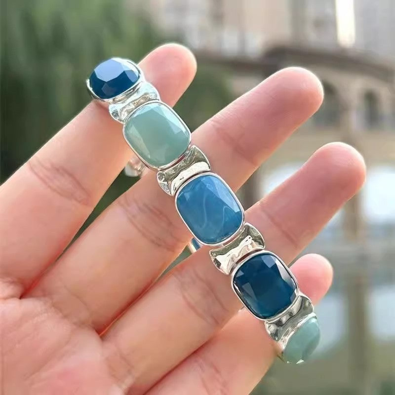 Retro Armband mit blauem Saphir | LuxeStyle