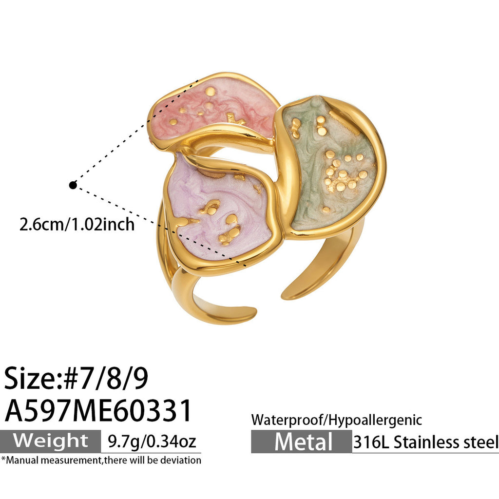 Geometrischer Blatt-Ring für Damen