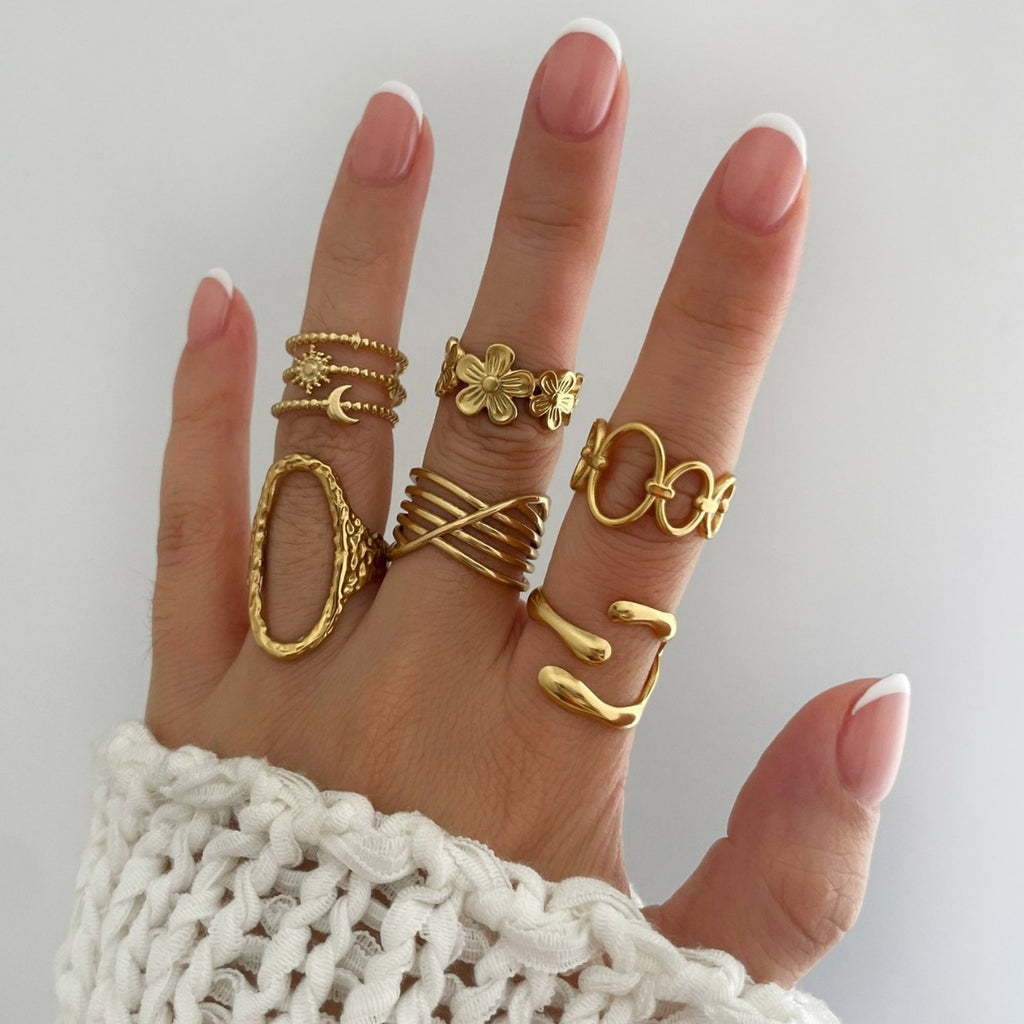Wasserdichtes Ring-Set für Damen (6-teilig)