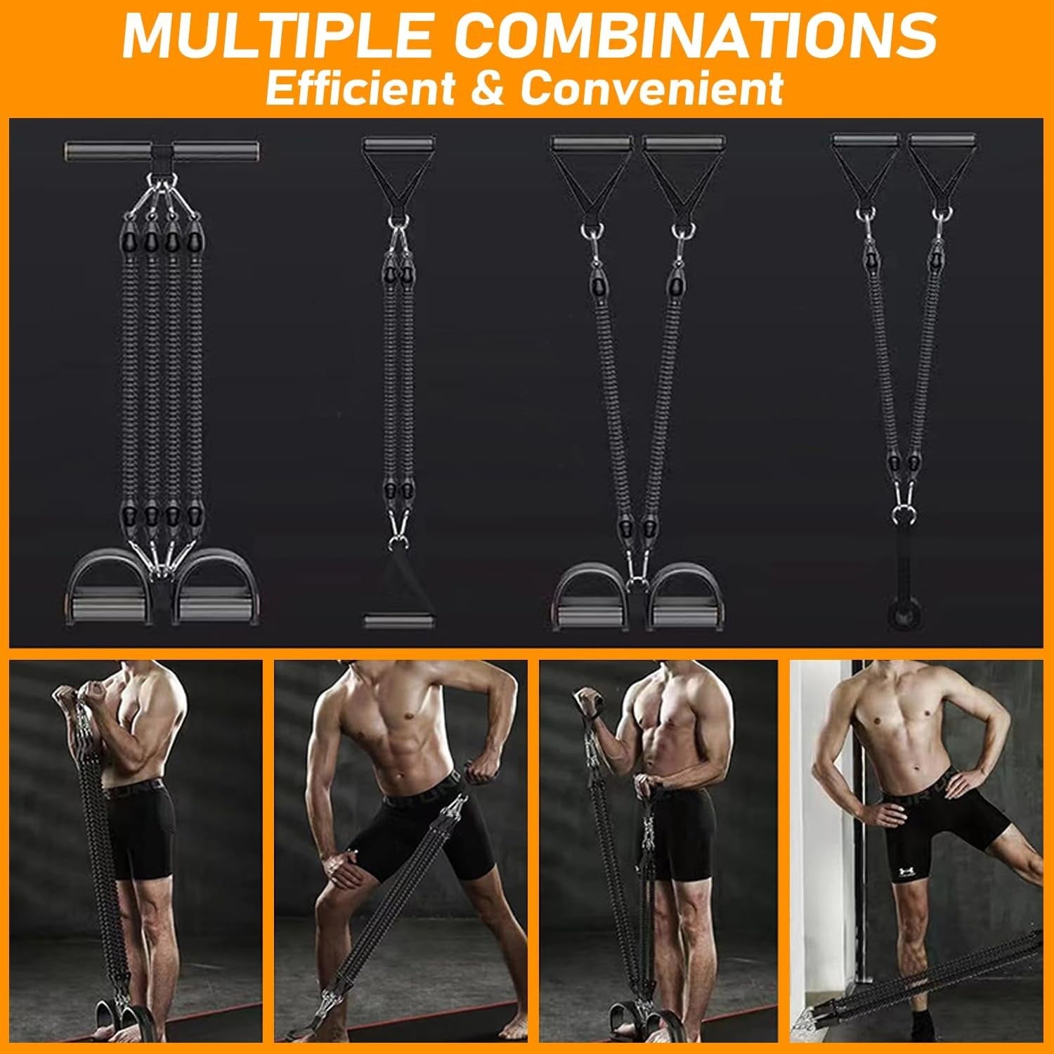 Pedal-Widerstandsband mit 4 Tubes