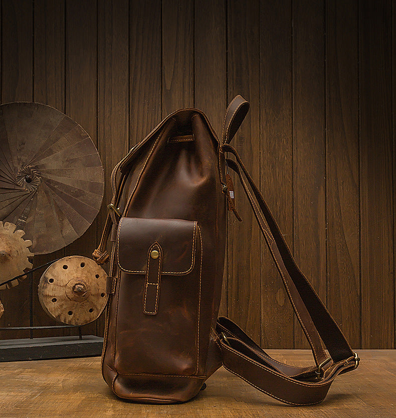 Retro Lederrucksack für Herren