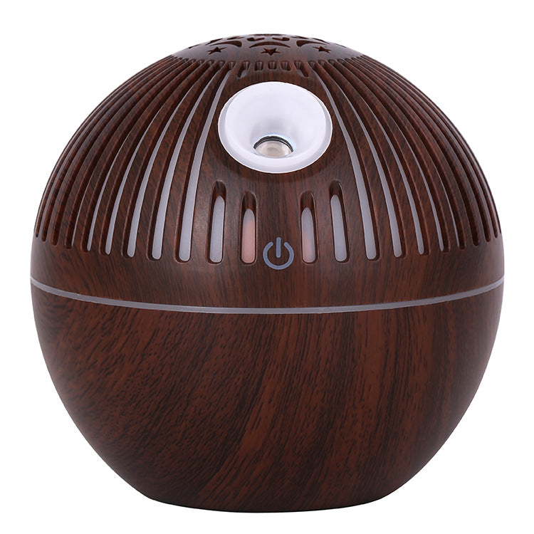 Aroma Diffuser mit Holzmaserung und 7 Farben