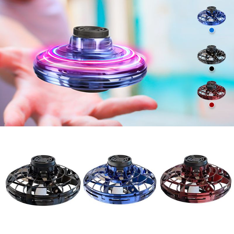 Mini-Finger-Gyro LED-UFO Fliegendes Hubschrauberspielzeug für Kinder