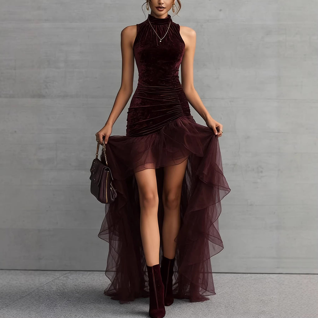 Elegantes Meerjungfrauenkleid mit Tüll-Details – Bild 3 | LuxeStyle