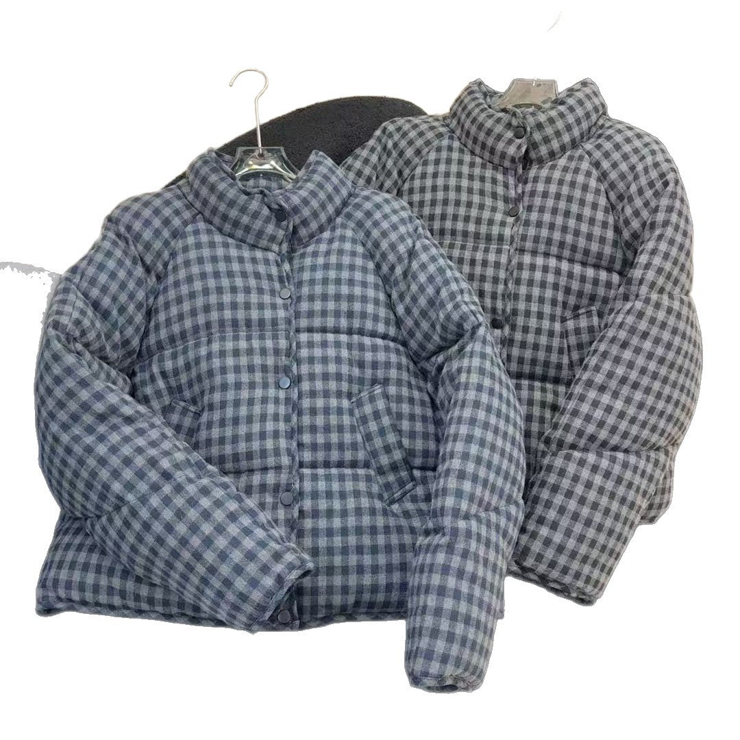 Gefütterte Jacke mit Karomuster – Bild 7 | LuxeStyle