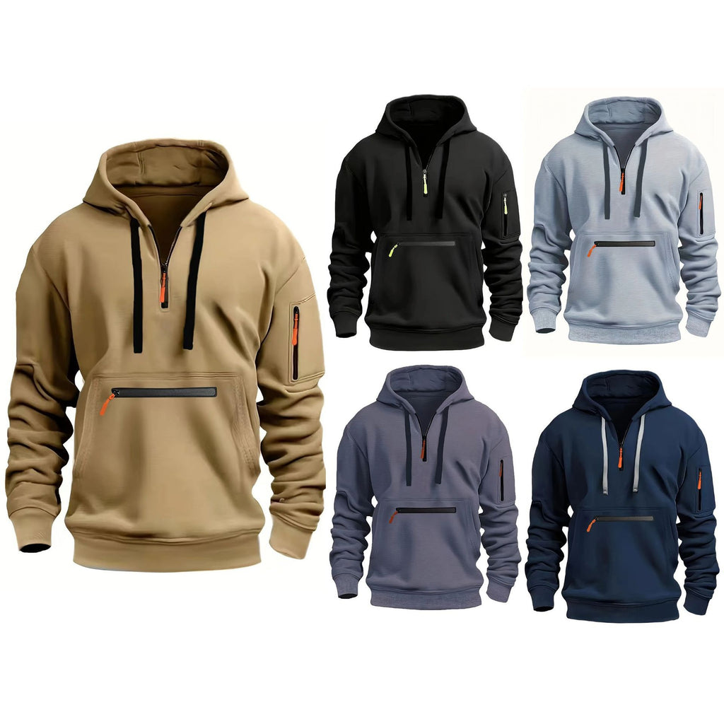 Wasserdichter Kapuzenpullover mit Reissverschluss