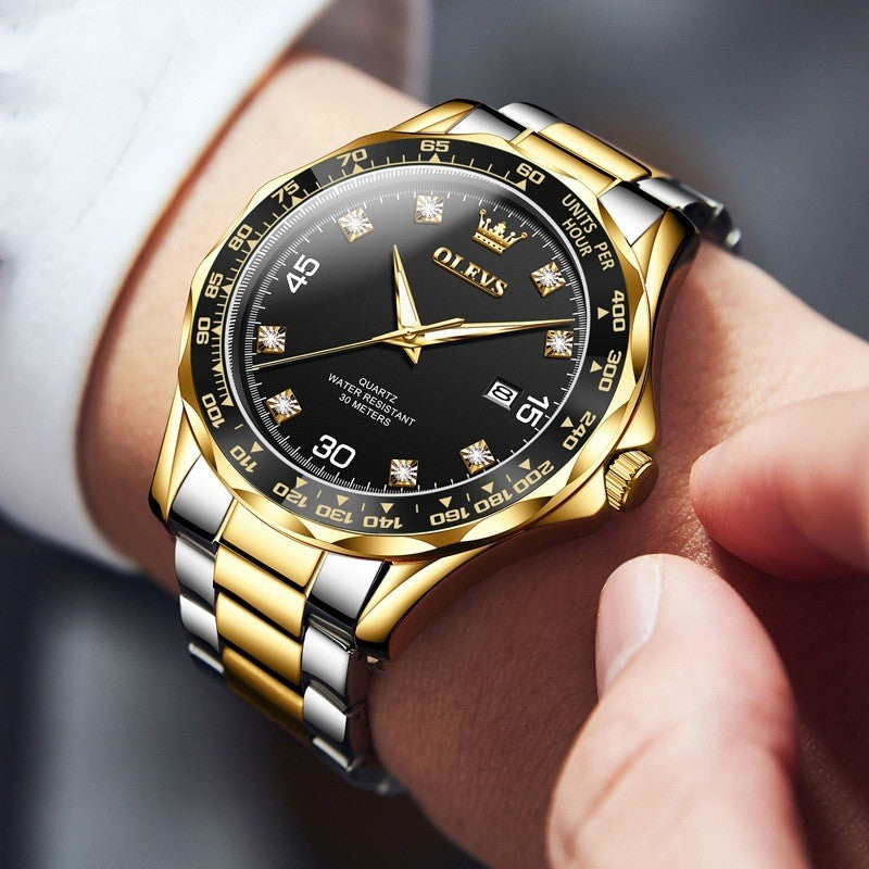 Submariner Quarz-Herrenuhr, Grün, Leuchtzeiger – Bild 3 | LuxeStyle