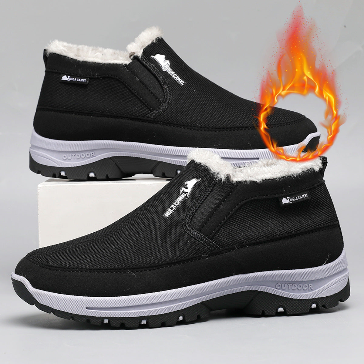 Herren-Winterstiefel mit rutschfester Sohle