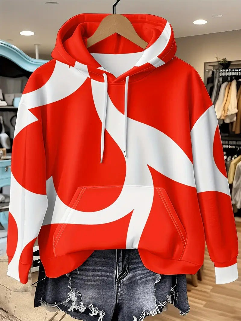 Kapuzenpullover mit 3D-Print für Damen