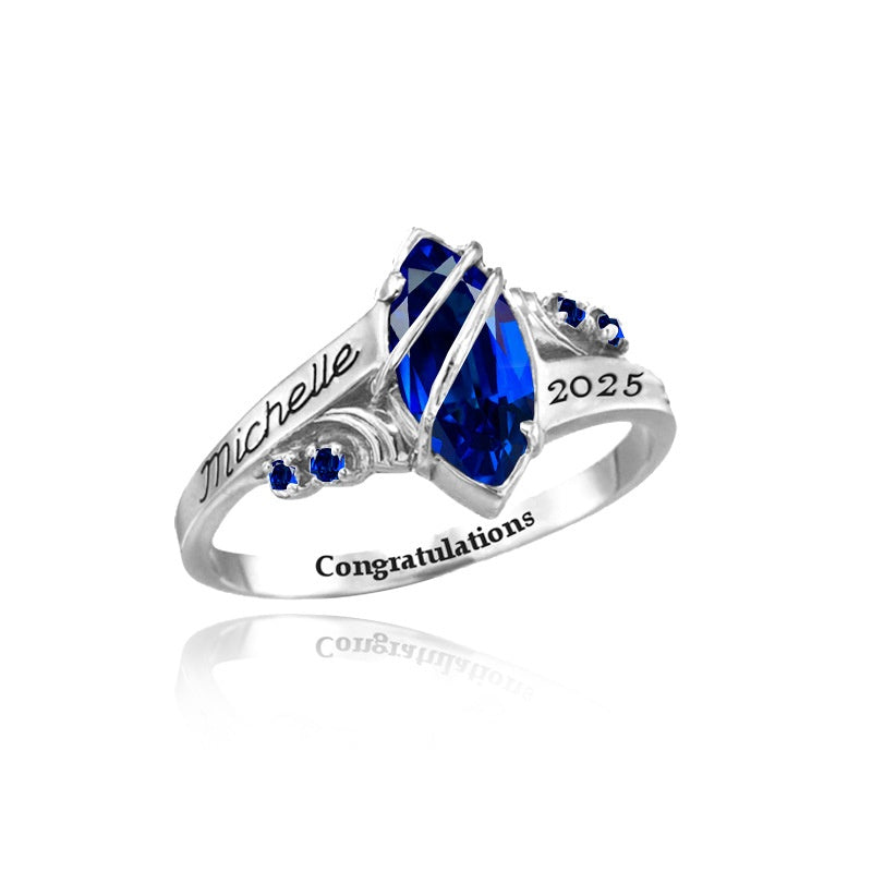 Personalisierbarer Silberring mit Zirkonia – Bild 3 | LuxeStyle