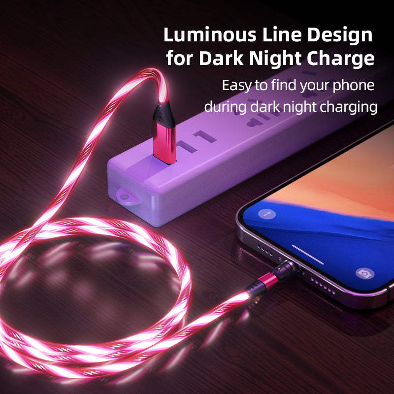 Magnetisches 3-in-1 Ladekabel mit LED-Licht