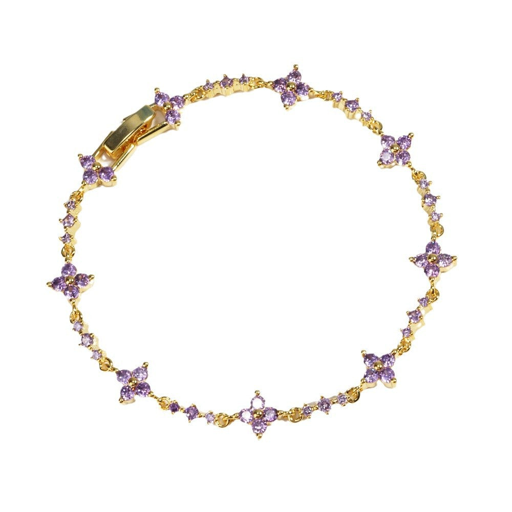 Blumen-Kleeblatt-Armband für Damen | LuxeStyle