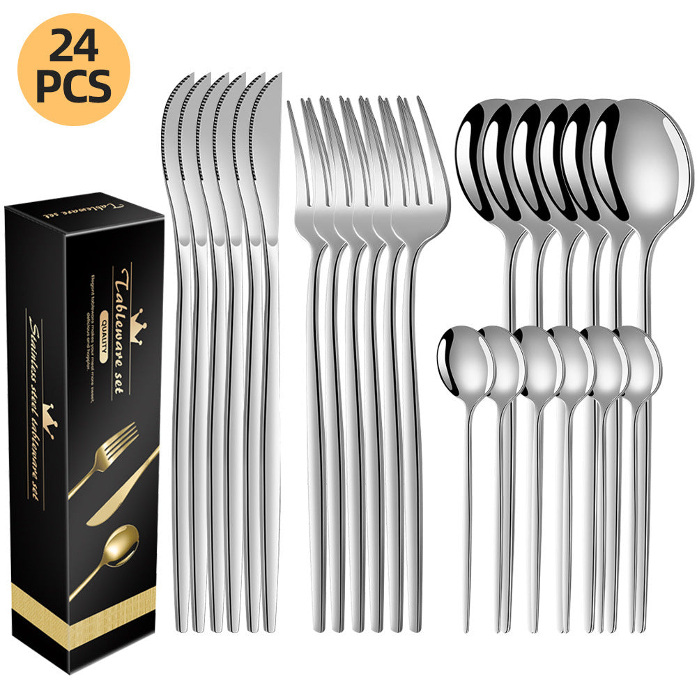 Edelstahl Besteckset 24-teilig | LuxeStyle
