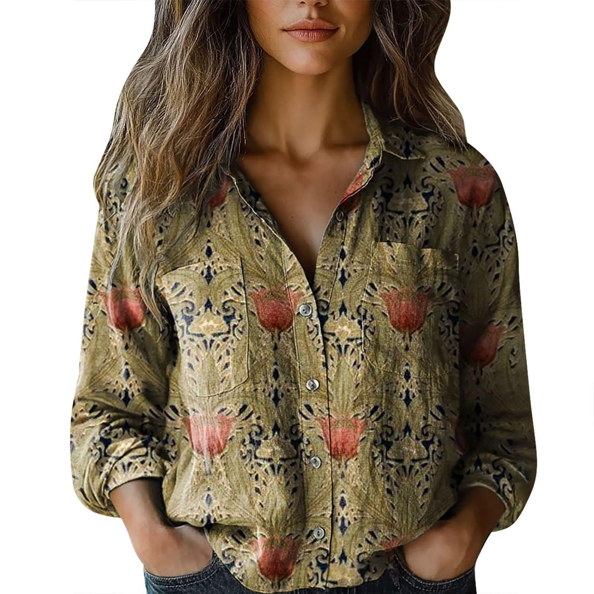Lässiges bedrucktes Kurzarm-Top für Damen – Bild 8 | LuxeStyle