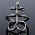 Retro Punk Gothic Ring aus Titanstahl