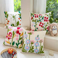 Blumen-Sofa Kissen mit Stickerei