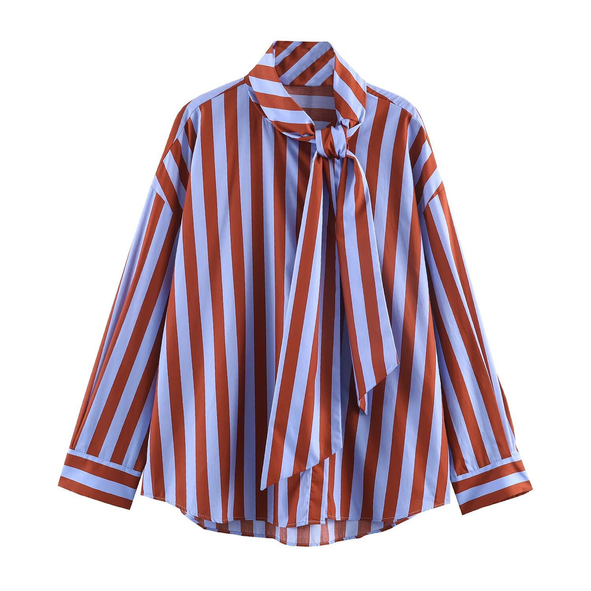 Gestreiftes Langarmshirt im lockeren Schnitt – Bild 2 | LuxeStyle