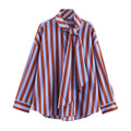 Gestreiftes Langarmshirt im lockeren Schnitt – Bild 1 | LuxeStyle