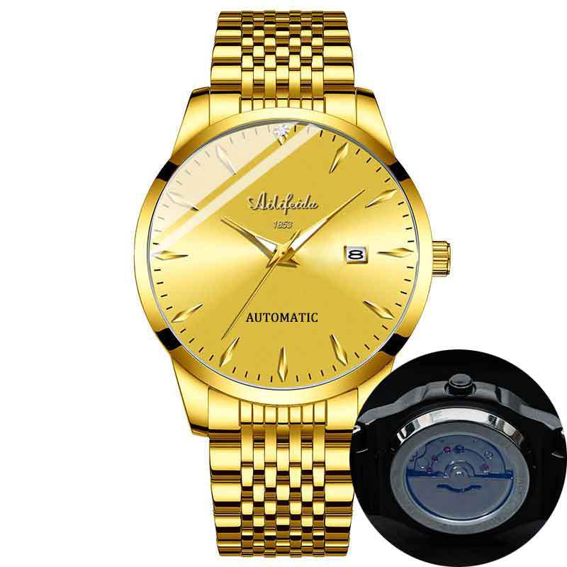 Quarz-Uhr mit transparentem Gehäuseboden – Bild 3 | LuxeStyle