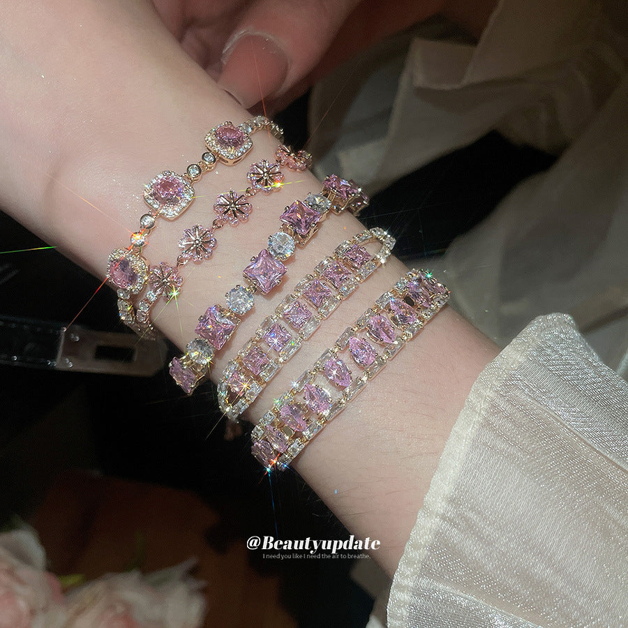 Geometrisches Zirkon-Armband – Ansicht 4