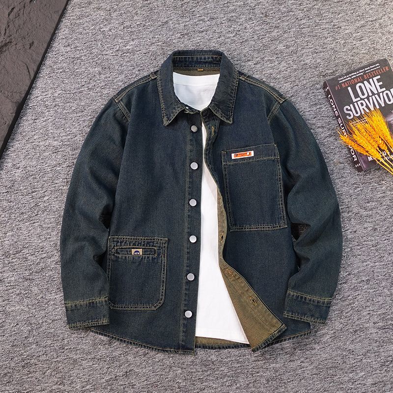Herren Jeanshemd-Jacke mit langen Ärmeln – Bild 2 | LuxeStyle