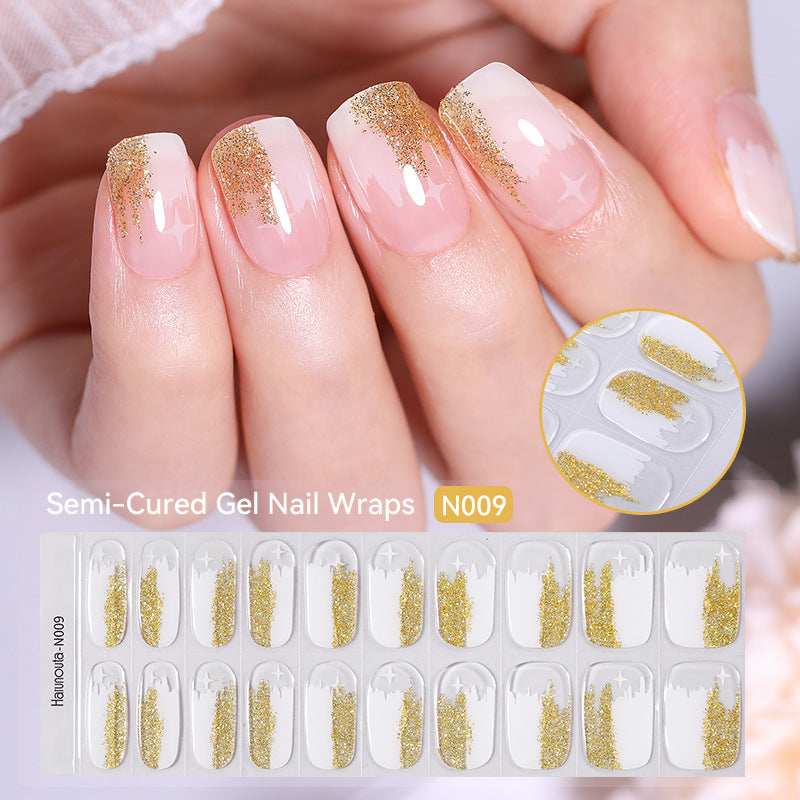 Semi-cured Gel-Nagelsticker «Ice Transparent Nude»