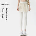 Figurformender Yoga Skort mit Mesh-Einsätzen – Ansicht 3