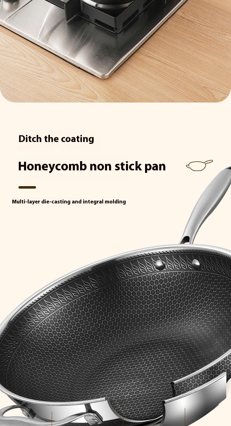 Wok aus 316 Edelstahl mit Wabenstruktur – Bild 5 | LuxeStyle