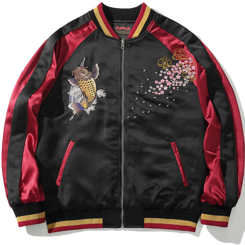 Vintage Baseballjacke im China-Stil