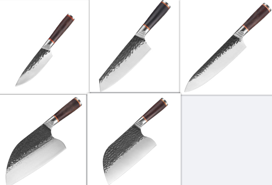 Geschmiedetes Edelstahl-Hackmesser mit Hammerschlag