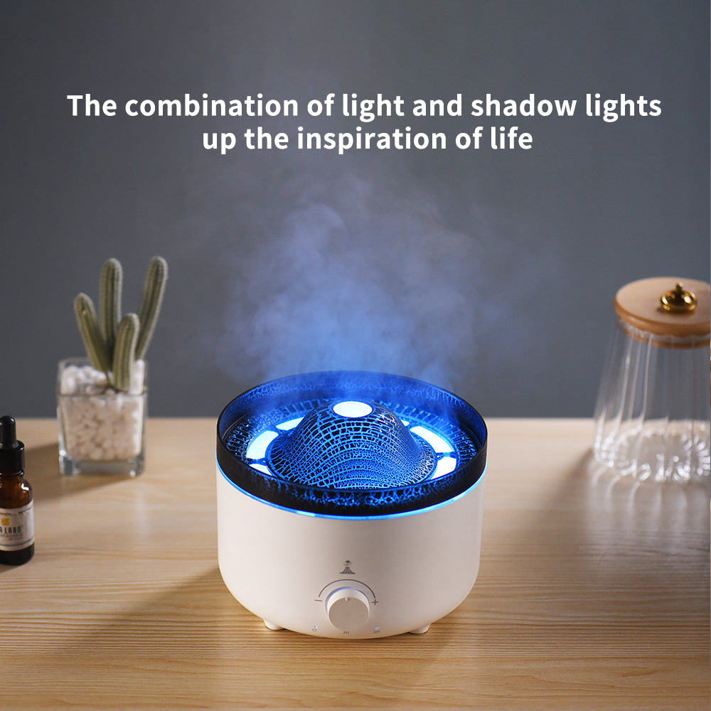 Flammen-Vulkan-Luftbefeuchter mit Aroma-Diffusor