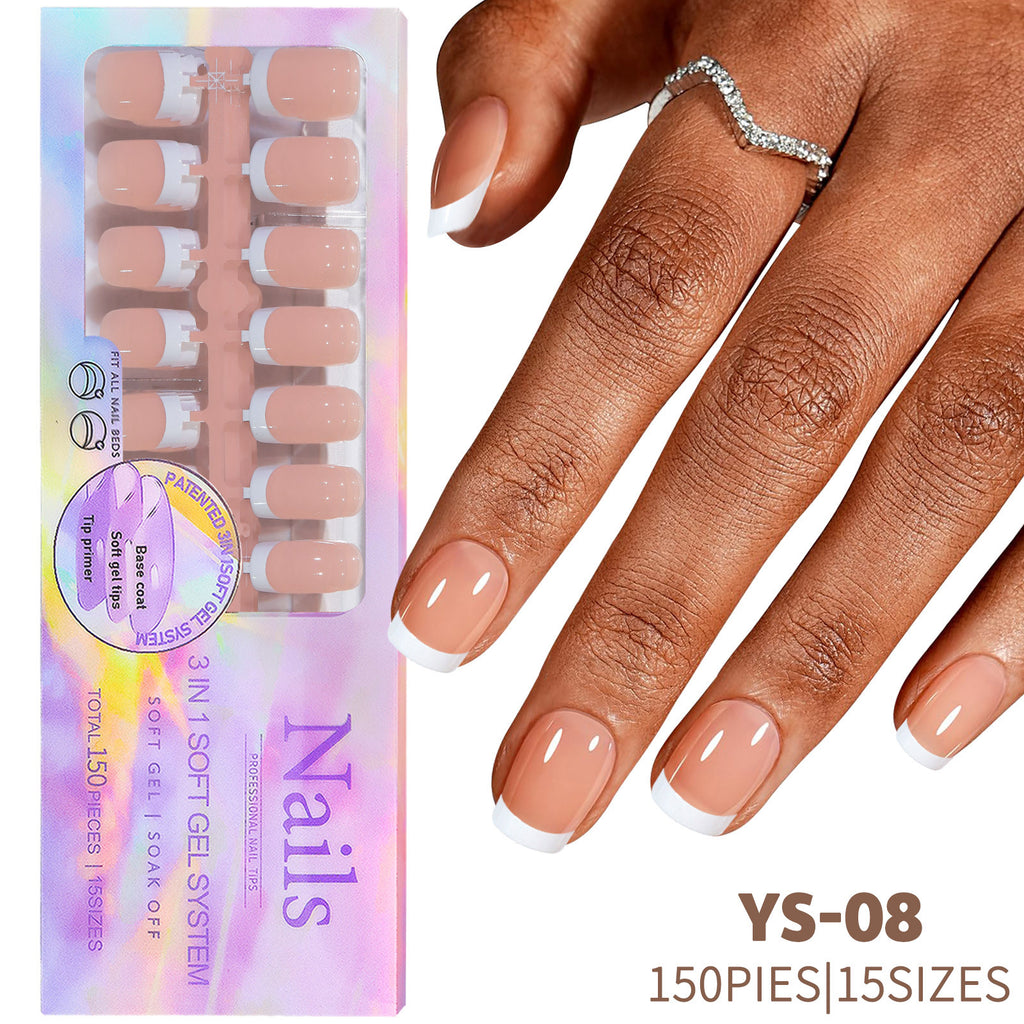 French Black Armour Wearable Nails