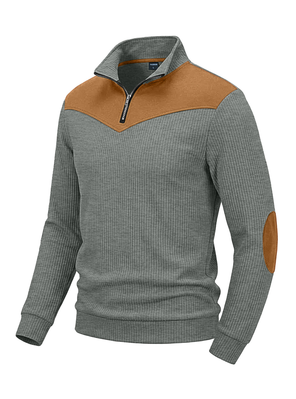 Herren Stehkragen-Sweatshirt Langarm – Bild 5 | LuxeStyle