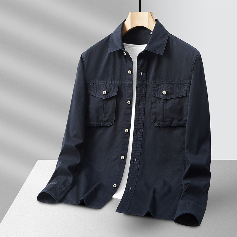 Herren-Arbeitsjacke mit Unifarbe – Bild 4 | LuxeStyle