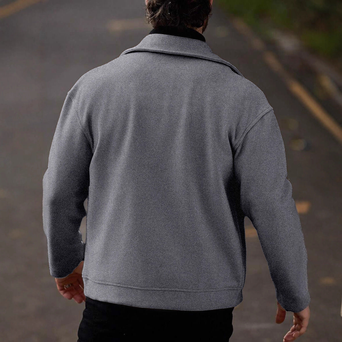 Herren Wollmantel Loose Fit