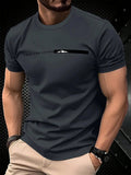 Herren Casual Sport-Shirt mit Print