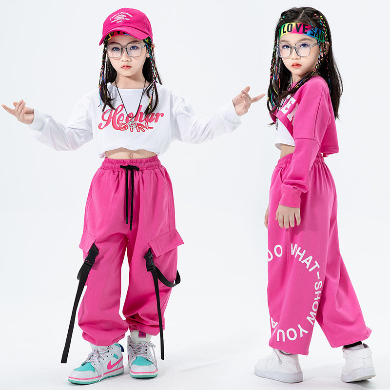 Mädchen Jazz Dance Outfit Langarm & Hose